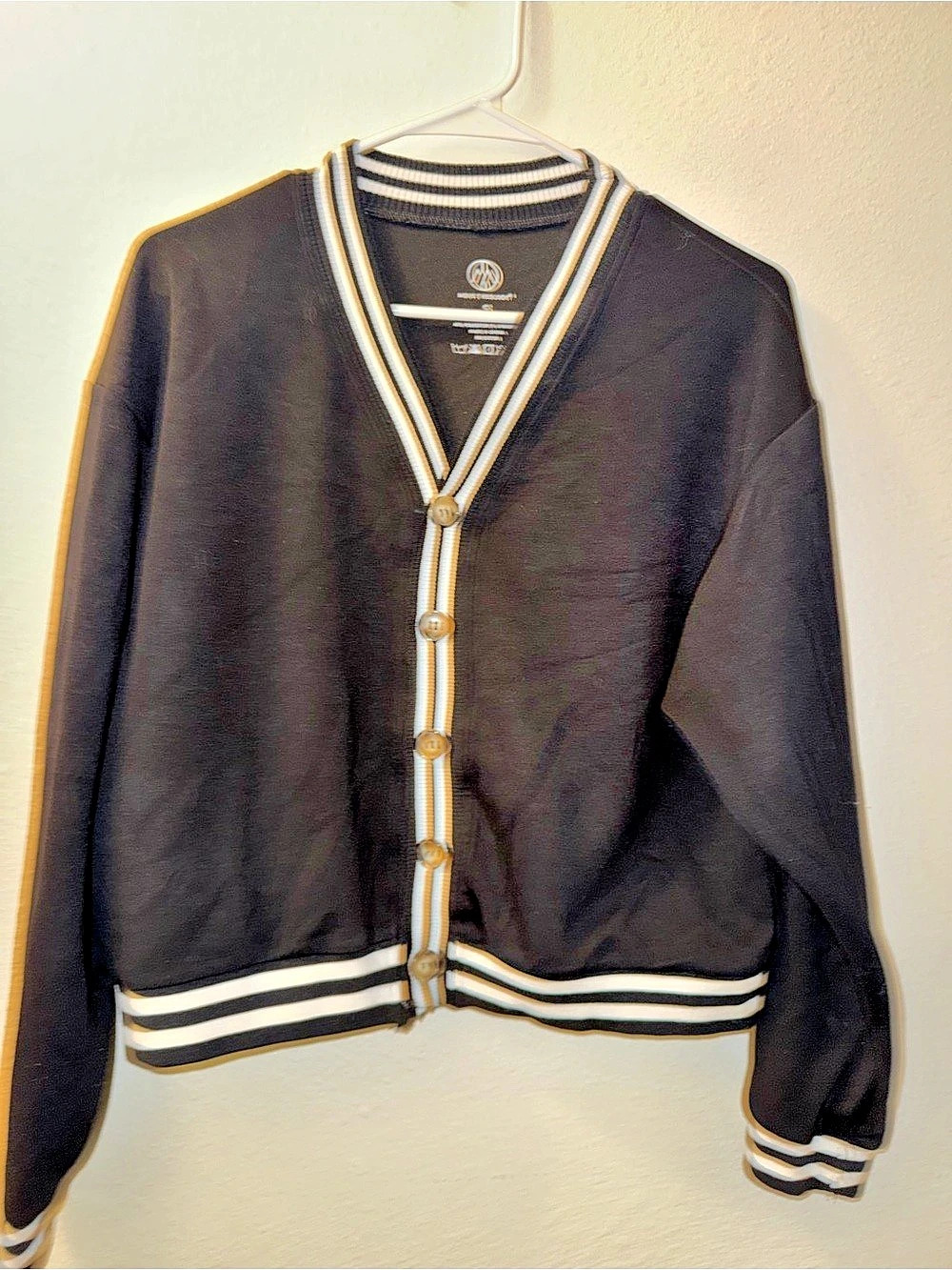 Move Technologies Varsity Jacket Black & White Size Small Like New